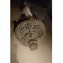 IQ3712 VERY FINE GILT BRONZE & CRYSTAL "BASKET" CHANDELIER BY BACCARAT