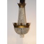 IQ3712 VERY FINE GILT BRONZE & CRYSTAL "BASKET" CHANDELIER BY BACCARAT