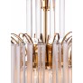 IQ3714 1960 GERMANY PALWA CHANDELIER CRYSTAL RODS & GILT BRASS BY CHRISTOPH PALME