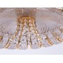 IQ3715 1960 GERMANY PALWA HOLLYWOOD REGENCY CRYSTAL & GILT BRASS CHANDELIER