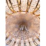 IQ3715 1960 GERMANY PALWA HOLLYWOOD REGENCY CRYSTAL & GILT BRASS CHANDELIER