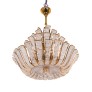 IQ3715 1960 GERMANY PALWA HOLLYWOOD REGENCY CRYSTAL & GILT BRASS CHANDELIER