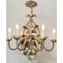 IQ3729 MID CENTURY HAND MADE SEASHELL ENCRUSTED CHANDELIER