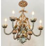 IQ3729 MID CENTURY HAND MADE SEASHELL ENCRUSTED CHANDELIER