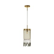 IQ3743 SINGLE DESIGN SUSPENSION IN GREY MURANO GLASS