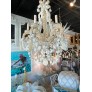 IQ3745 VINTAGE PALM BEACH SHELL SEASHELL 6 LIGHT CHANDELIER