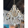 IQ3745 VINTAGE PALM BEACH SHELL SEASHELL 6 LIGHT CHANDELIER