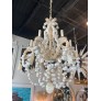 IQ3745 VINTAGE PALM BEACH SHELL SEASHELL 6 LIGHT CHANDELIER