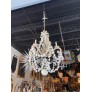 IQ3745 VINTAGE PALM BEACH SHELL SEASHELL 6 LIGHT CHANDELIER