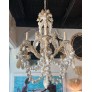 IQ3745 VINTAGE PALM BEACH SHELL SEASHELL 6 LIGHT CHANDELIER