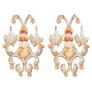 IQ3746 PAIR OF CUSTOM SHELL TWO-LIGHT ELECTRIFIED SCONCES