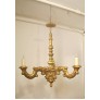 IQ3750 19TH CENTURY FRENCH, GILTWOOD 3 LIGHT CHANDELIER