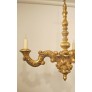 IQ3750 19TH CENTURY FRENCH, GILTWOOD 3 LIGHT CHANDELIER