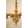 IQ3750 19TH CENTURY FRENCH, GILTWOOD 3 LIGHT CHANDELIER