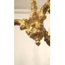 IQ3750 19TH CENTURY FRENCH, GILTWOOD 3 LIGHT CHANDELIER