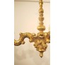 IQ3750 19TH CENTURY FRENCH, GILTWOOD 3 LIGHT CHANDELIER