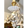 IQ3752 PALM BEACH STYLE SEASHELL SHELL ENCRUSTED 6 ARM CHANDELIER