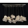 IQ3754 SELENITE PANE TWENTY-NINE-LIGHT HORIZONTAL CHANDELIER