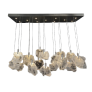 IQ3754 SELENITE PANE TWENTY-NINE-LIGHT HORIZONTAL CHANDELIER