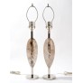 IQ3794 PAIR OF SMOKY ROCK CRYSTAL MODERN LAMPS