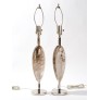 IQ3794 PAIR OF SMOKY ROCK CRYSTAL MODERN LAMPS