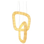 IQ3797 DOUBLE ORBIT BY ANGO RATTAN PENDANT LIGHT WITH HANDCRAFTED DESIGN