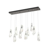 IQ3814 HUBBARDTON FORGE LUMA 10-LIGHT CRYSTAL ISLAND PENDANT