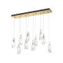 IQ3814 HUBBARDTON FORGE LUMA 10-LIGHT CRYSTAL ISLAND PENDANT