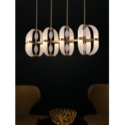 IQ3827 SCOTT 4B FROSTED GLASS CHANDELIER