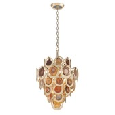 IQ3869 MIX COLOR NATURAL AGATE SLICE CHANDELIER