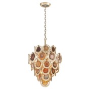 IQ3869 MIX COLOR NATURAL AGATE SLICE CHANDELIER