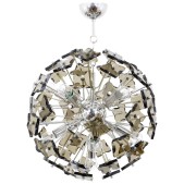 IQ3873 FONTANA ARTE SPUTNIK CUT GLASS DANDELION MID-CENTURY CHANDELIER