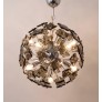 IQ3873 FONTANA ARTE SPUTNIK CUT GLASS DANDELION MID-CENTURY CHANDELIER