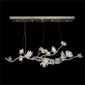 IQ3877 CHURIPPU MAGNOLIA & TULIP GLASS OBLONG THIRTEEN LIGHT CHANDELIER