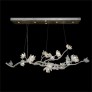 IQ3877 CHURIPPU MAGNOLIA & TULIP GLASS OBLONG THIRTEEN LIGHT CHANDELIER