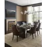 IQ3877 CHURIPPU MAGNOLIA & TULIP GLASS OBLONG THIRTEEN LIGHT CHANDELIER