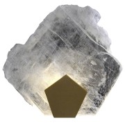 IQ3881 MOONLIGHT SONATA: SELENITE PANE SINGLE-LIGHT WALL SCONCE