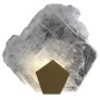 IQ3881 MOONLIGHT SONATA: SELENITE PANE SINGLE-LIGHT WALL SCONCE