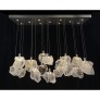 IQ3883 MOONLIGHT SONATA: SELENITE PANE TWENTY-NINE-LIGHT HORIZONTAL CHANDELIER