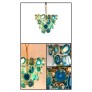 IQ3891 AQUA BLUE AGATE CHANDELIER