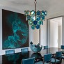 IQ3891 AQUA BLUE AGATE CHANDELIER