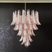 IQ3896 MURANO CHANDELIER WITH 52 PINK GLASS PETALS