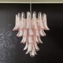 IQ3896 MURANO CHANDELIER WITH 52 PINK GLASS PETALS