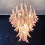 IQ3896 MURANO CHANDELIER WITH 52 PINK GLASS PETALS