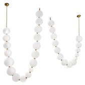 IQ3899 PAIR OF PEARL NECKLACE PENDANT LIGHTS