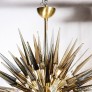 IQ3931 MODERNIST BRASS STARBURST CHANDELIER