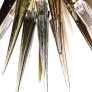 IQ3931 MODERNIST BRASS STARBURST CHANDELIER