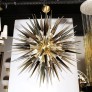 IQ3931 MODERNIST BRASS STARBURST CHANDELIER