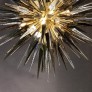 IQ3931 MODERNIST BRASS STARBURST CHANDELIER