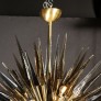 IQ3931 MODERNIST BRASS STARBURST CHANDELIER